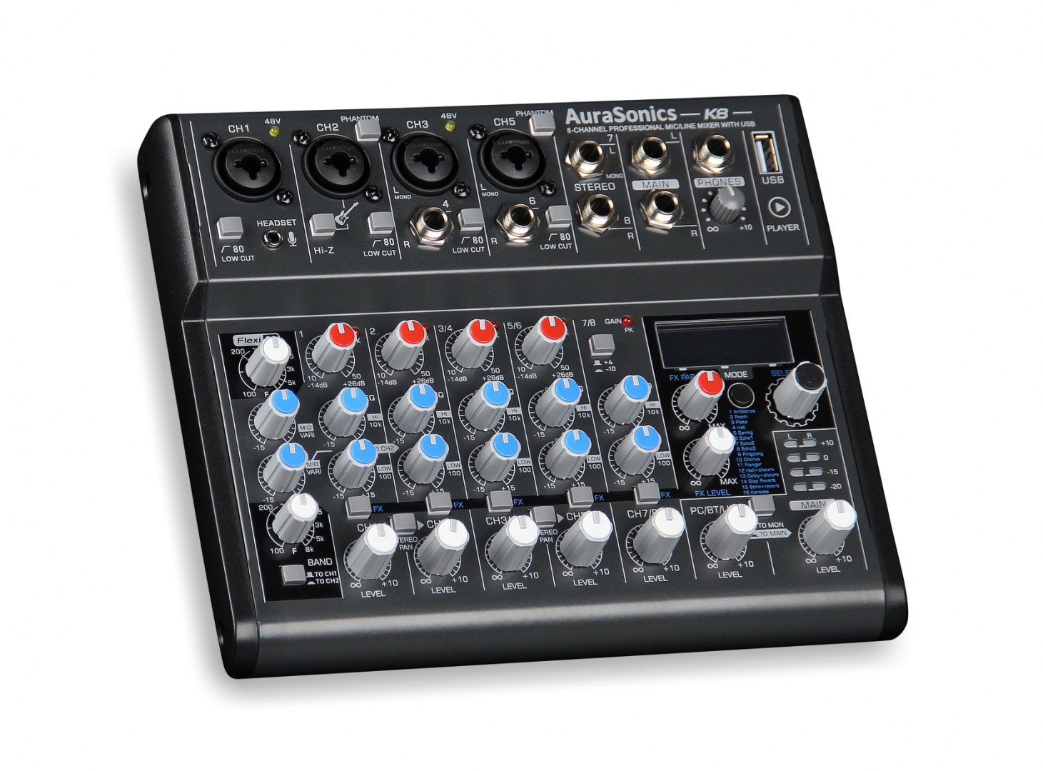 AuraSonics K8 компактный микшерный пульт в Анжеро-Судженске