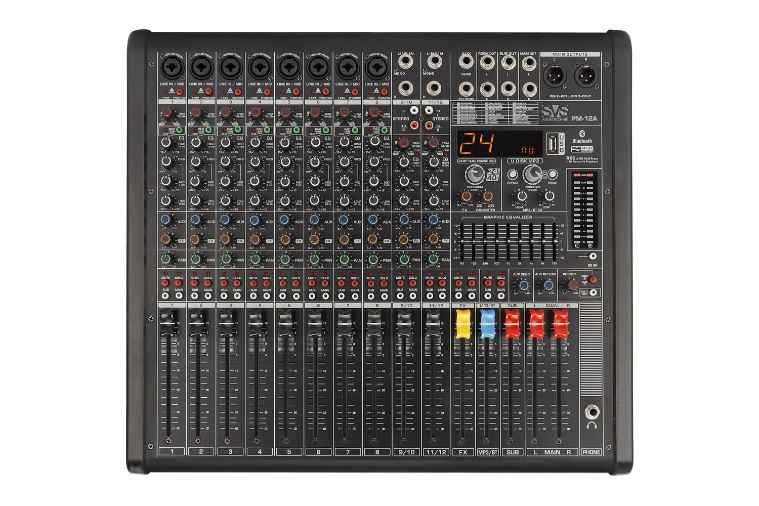 SVS Audiotechnik mixers PM-12A Активный аналоговый микшерный пульт, 12-канальный в Анжеро-Судженске